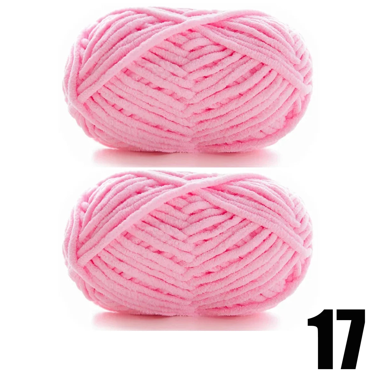 2pcsX50g Thick Velvet Yarn Handmade DIY Knitting Yarn Wool Line Scarf Hat Soft Chenille Yarn Knit Wol