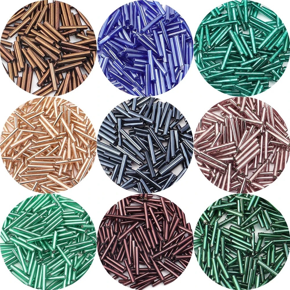 120/600pcs 2x12mm Charm Czech Glass Beads Cylindrical Tube Bugle Spacer Beads For Craft Making DIY Earring Necklace