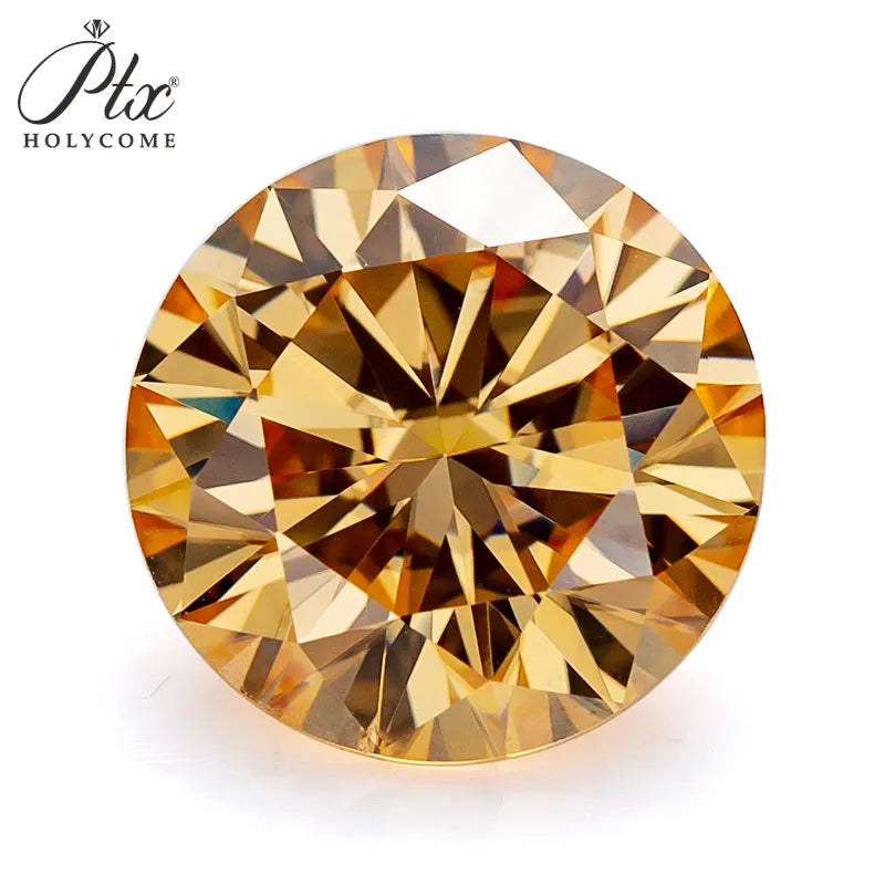 Moissanite Diamond Round Shape Brilliant Cut D/Black/Aqua Blue/Champagne Color GRA Certificate Jewelry Making Materials Beads