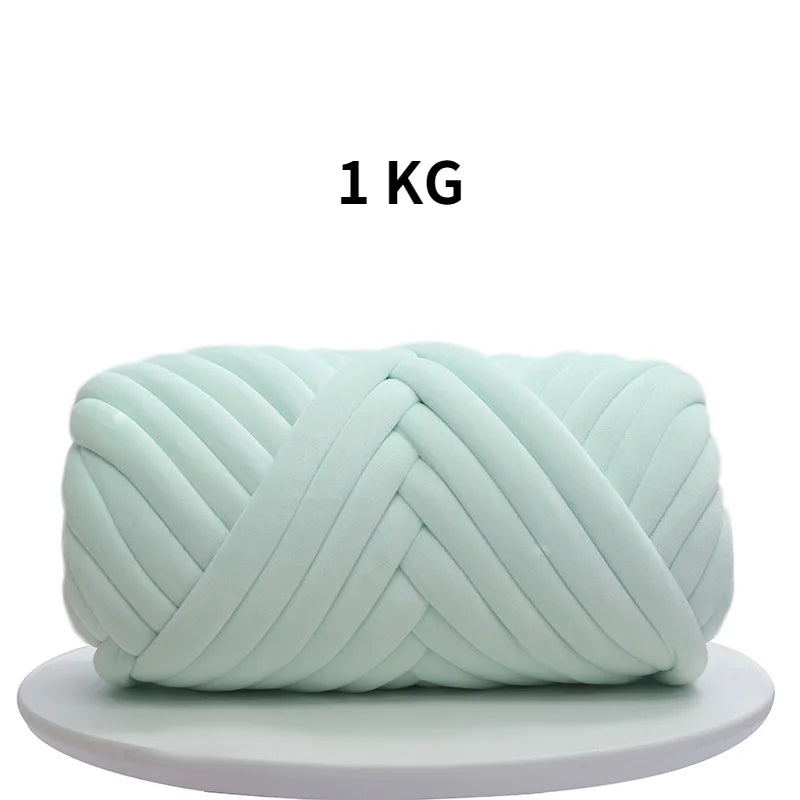 1KG 1000G Super Velvet Chunky Yarn Thick Bulky Giant Thread White Bag for Hand Knitting DIY Arm Soft Big Blanket Carpet 자이언트얀
