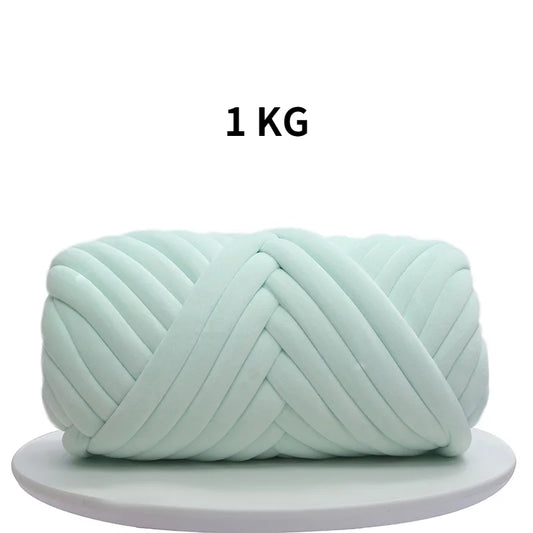 1KG 1000G Super Velvet Chunky Yarn Thick Bulky Giant Thread White Bag for Hand Knitting DIY Arm Soft Big Blanket Carpet 자이언트얀