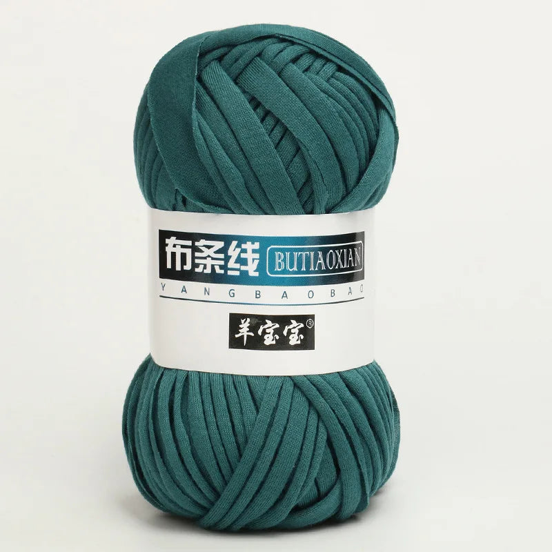 100g/pc Crocheting T Shirt Thick Soft Cloth Yarn for Hand Knitting Crochet Line Woven Handbag Blanket Thick Yarn Flat thread