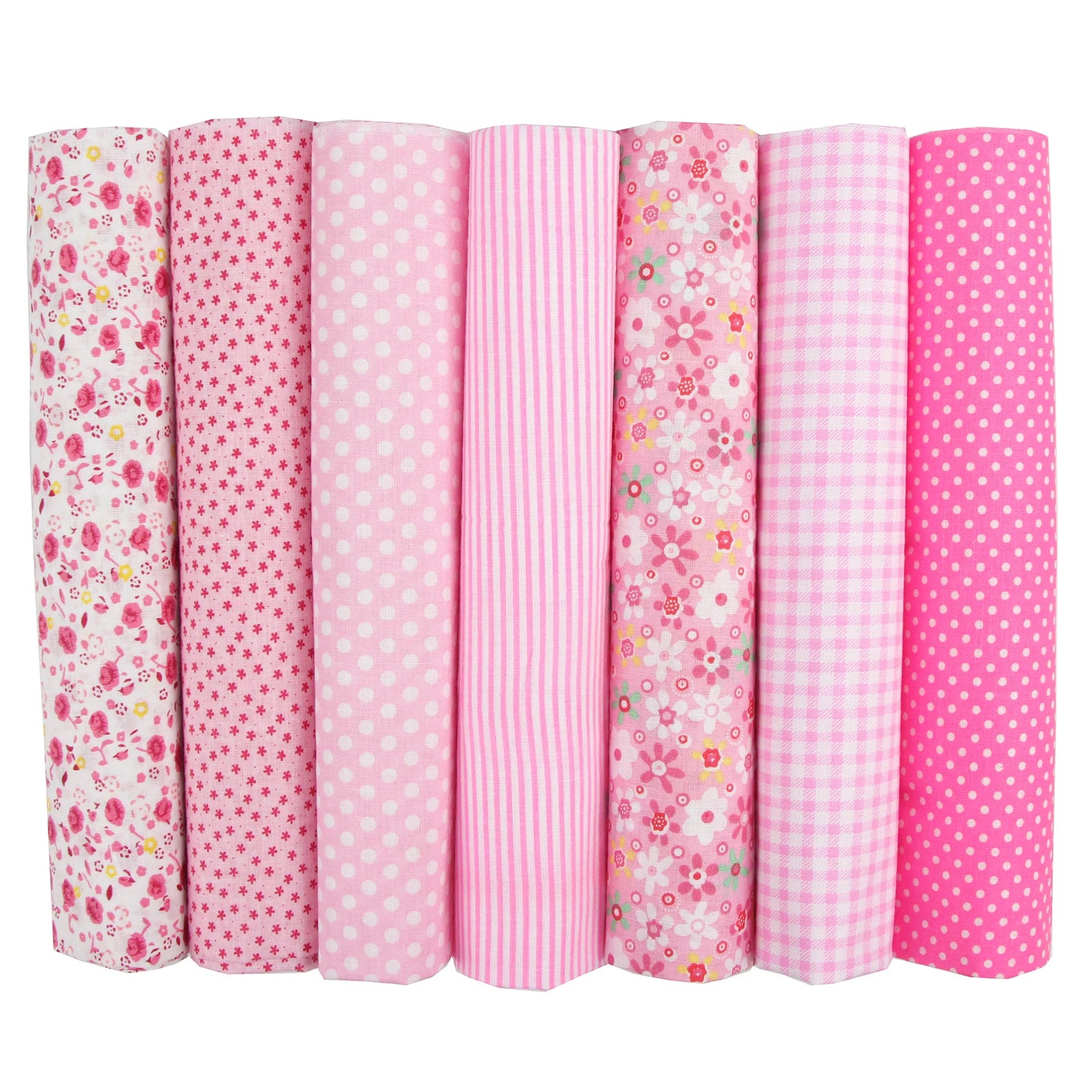 7PCS 25 x 25cm/50 x 50cm Squares Cotton Craft Fabric Cloths for DIY Bundle Patchwork Quilting Sewing Scrapbooking Artcraft