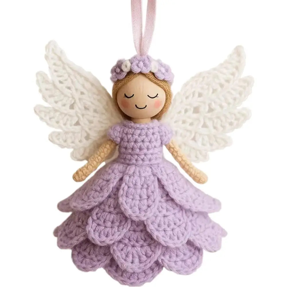 DIY Crochet Angel Ornament Kit Handwoven DIY Material Kit Craft Knitting Kit For Beginners (Unfinished)