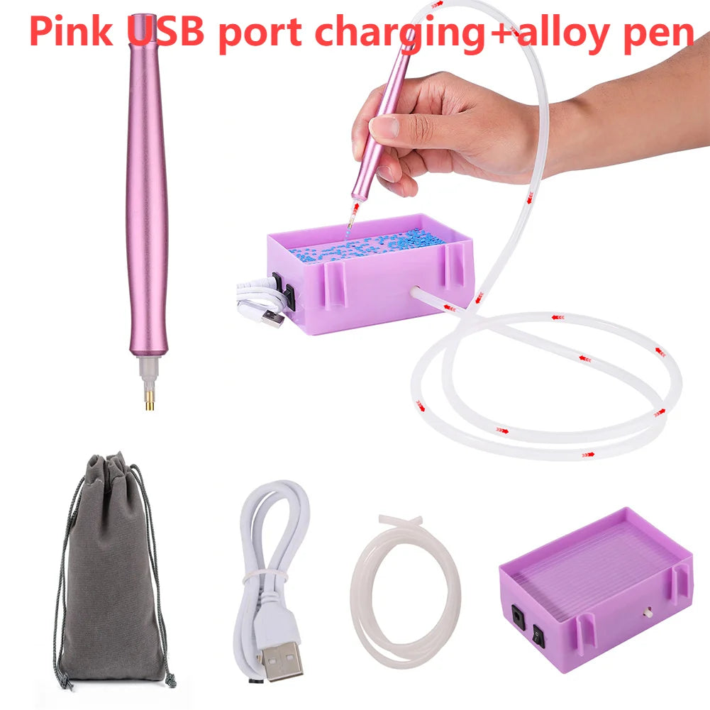 Diamond Painting Pen Kit Portable Electric Diamond Painting Tool USB Powered Diamond Painting Suction Device Vacuum for Diamond