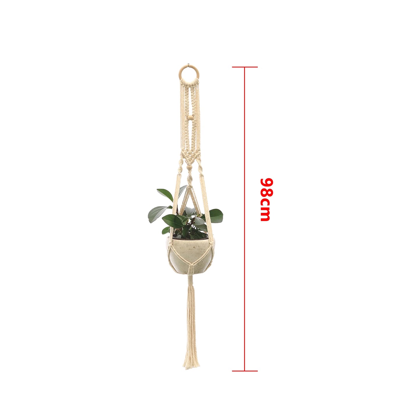 Hanging Plant Handmade Macrame Plant Hanger Flower Pot Planter Hanger Wall Decor Courtyard Garden Hanging Planter Hanging Basket