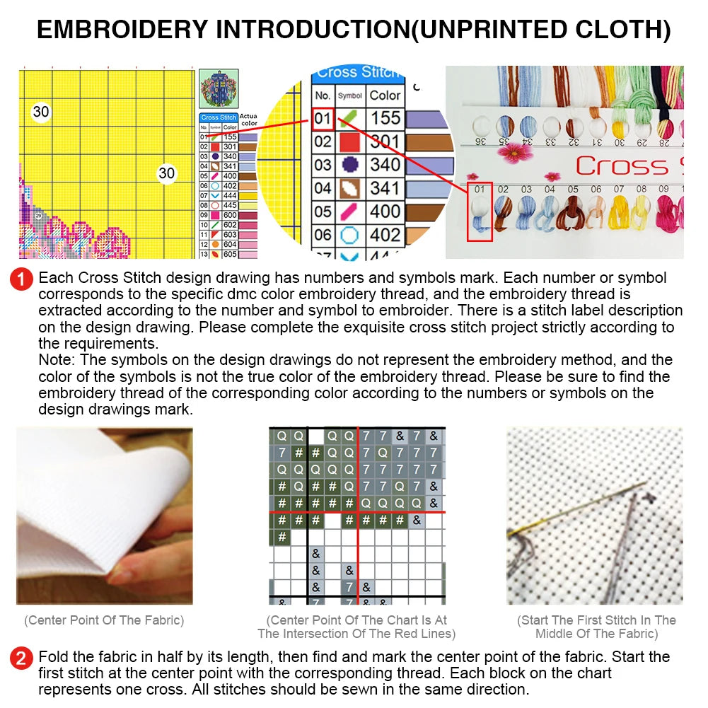 Full Embroidery cotton Thread 11CT Counted Pattern Cross Stitch Kit 40x40cm