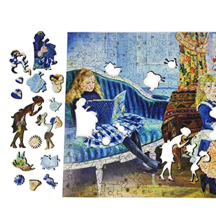 Wooden Jigsаw Puzzle for Adults - Uniquely Shaped Pieces - 435 Pieces