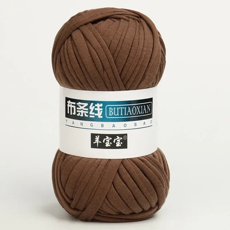 100g/pc Crocheting T Shirt Thick Soft Cloth Yarn for Hand Knitting Crochet Line Woven Handbag Blanket Thick Yarn Flat thread