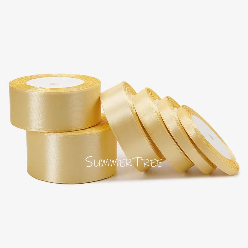 Satin Ribbon 25yards 6mm - 50mm Sash Gift Wrap Bow Handmade DIY Craft Halloween Christmas Wedding Birthday Party Decoration