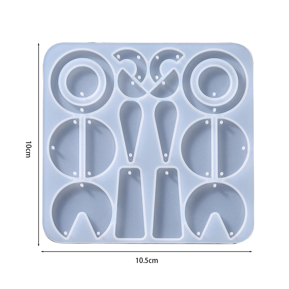 Earring Pendant Silicone Mold Epoxy Resin Jewelry Making Molds Heart Leaves Moon DIY Charms Pendant Mould Creative Jewelry Craft