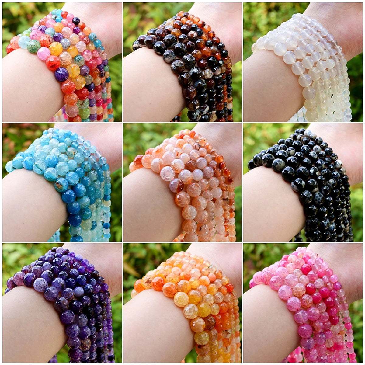 Natural Optimized Jades Jaspers Stone Beads Charm Round Smooth Bulk Spacer Beads For Jewelry Making DIY Bracelet 6/8/10mm