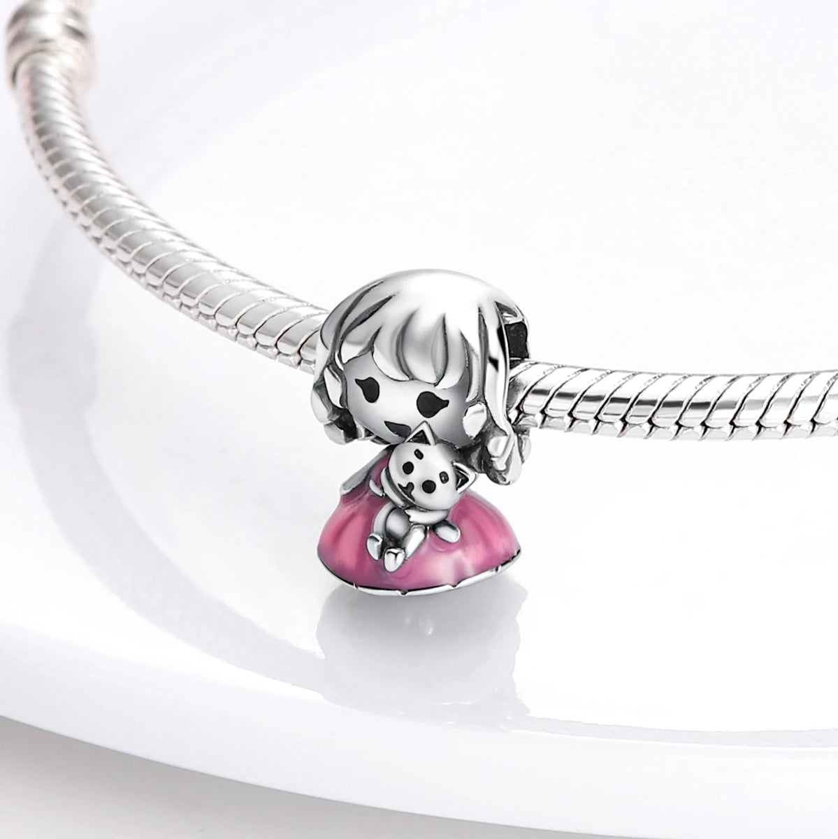 Hot 925 Sterling Silver Sweet Girls Series Charms Beads Fit Original Bracelets S925 DIY Jewelry Fine Gifts Accessories