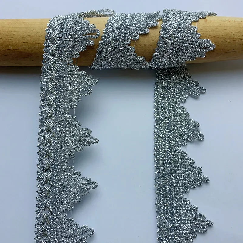 4m/13.12ft each pack Golden lace trims big wide sewing hat curtain dress accessory DIY handmake craft ribbons fabric decoration