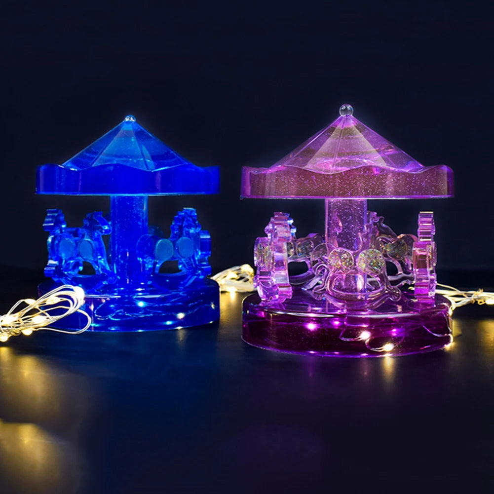 Epoxy Carousel Resin Mold Table Ornament Epoxy Resin Crafting Tools Home Living Room Bedroom Decorations Accessories