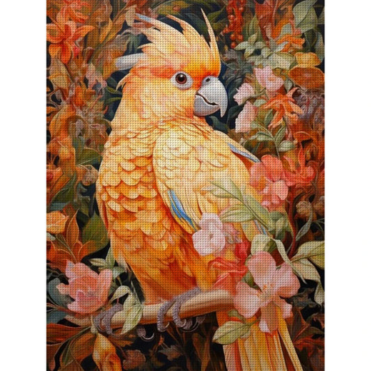 Full Embroidery Eco-cotton Thread 11CT Printed Parrot Cross Stitch Kit 50x65cm