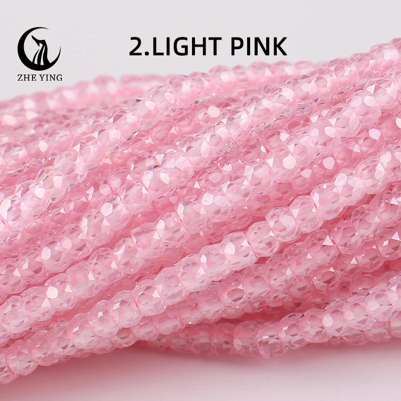 2x3mm Faceted Zircon Beads Loose Beads Gemstone Mix Color Cubic Zirconia Stone Beads for Jewelry Making DIY Accessory