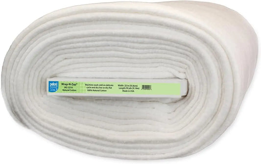 Natural Cotton Batting, off-White 96" x 9 Yards by the Bolt