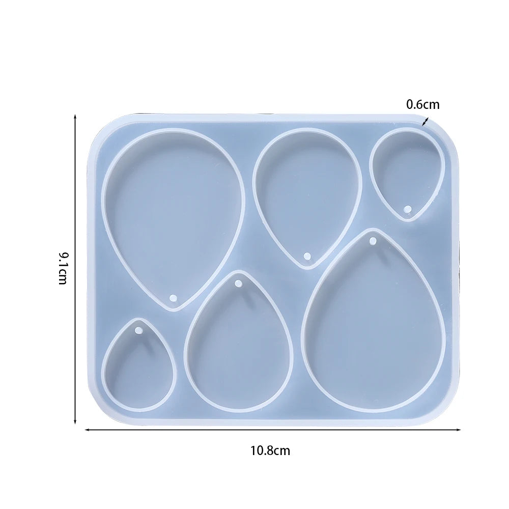 Earring Pendant Silicone Mold Epoxy Resin Jewelry Making Molds Heart Leaves Moon DIY Charms Pendant Mould Creative Jewelry Craft