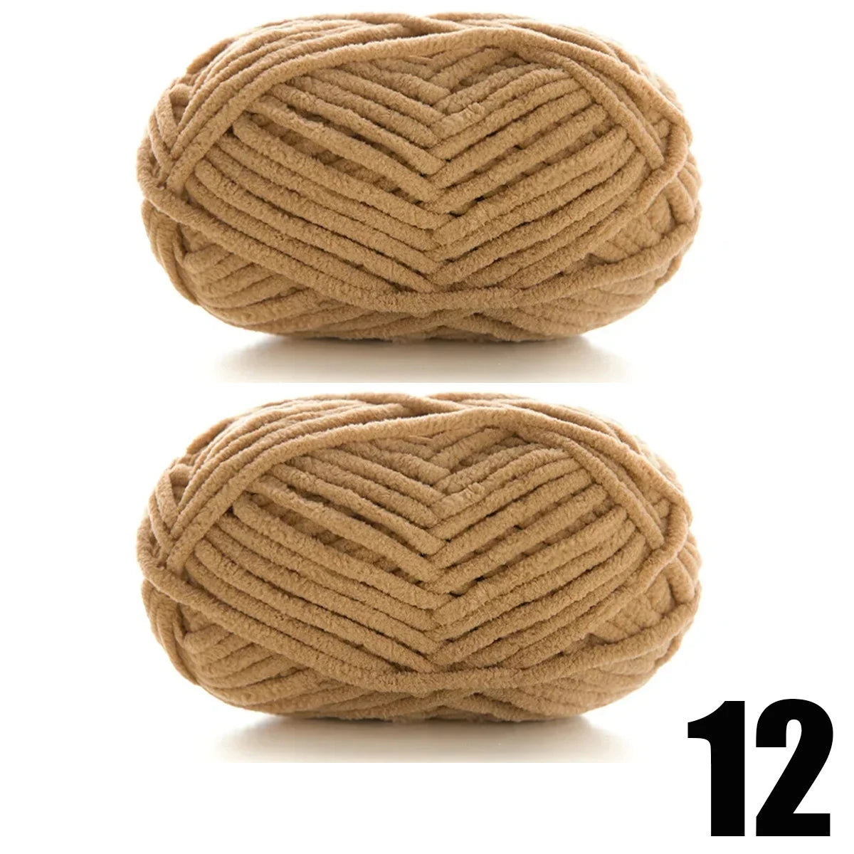 2pcsX50g Thick Velvet Yarn Handmade DIY Knitting Yarn Wool Line Scarf Hat Soft Chenille Yarn Knit Wol