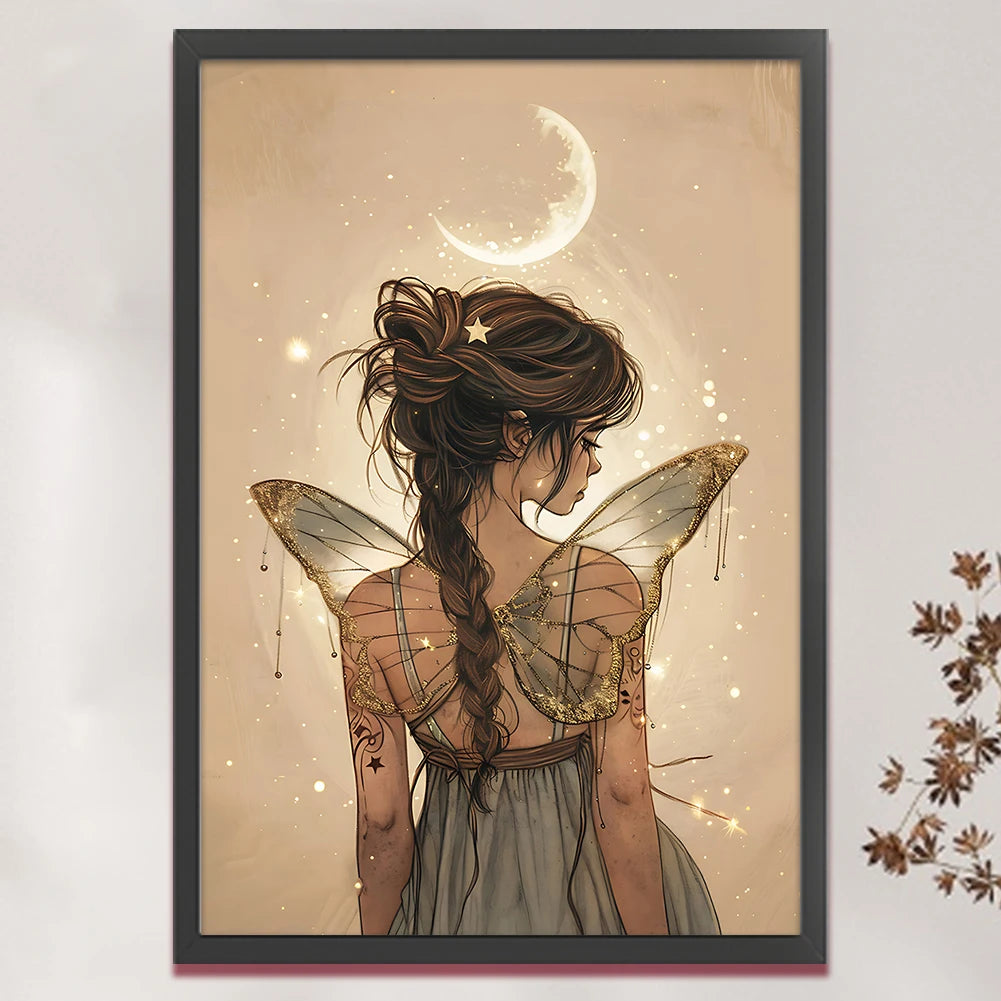 Full Embroidery Eco-cotton Thread 11CT Printed Girl Cross Stitch Kit Art