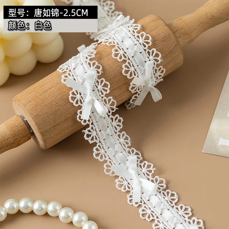 2Meters Bow Decorative Lace Trim Ribbons For Crafts Party Dress Sewing Diy Supplies Handmade Fabric Gift Wrapping Trimming Black