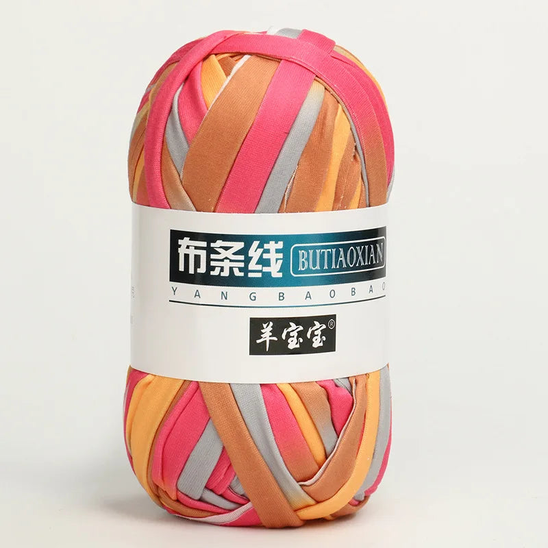 100g/pc Crocheting T Shirt Thick Soft Cloth Yarn for Hand Knitting Crochet Line Woven Handbag Blanket Thick Yarn Flat thread