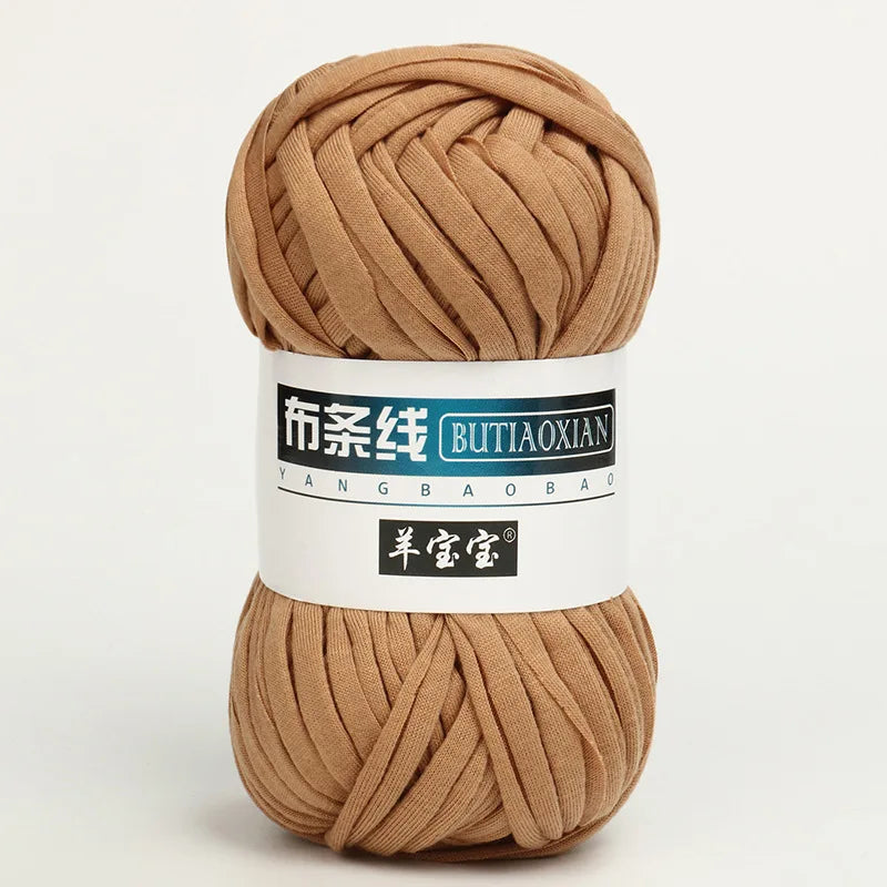 100g/pc Crocheting T Shirt Thick Soft Cloth Yarn for Hand Knitting Crochet Line Woven Handbag Blanket Thick Yarn Flat thread