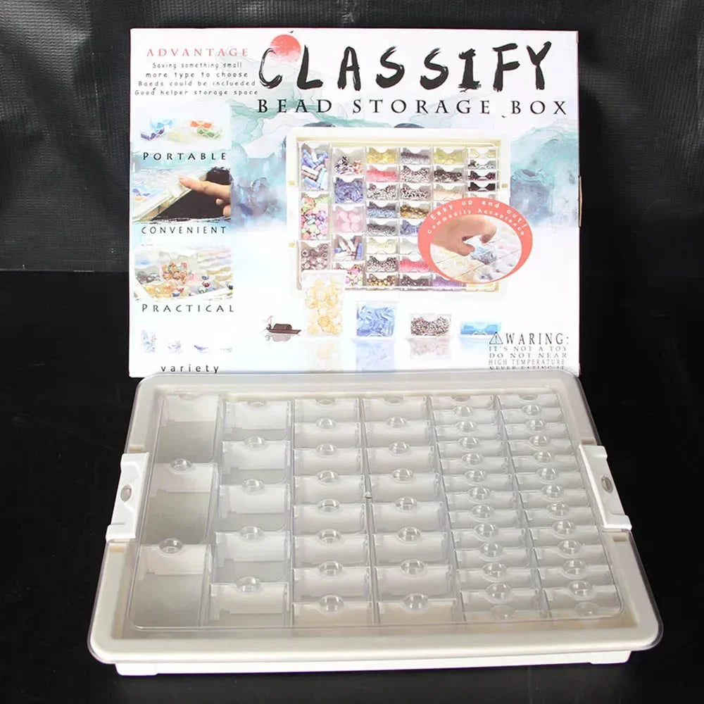 42/50/78 Grids Box Elizabeth Ward Bead Storage Portable Container Transparent Diamond Painting Plastic Storage Box