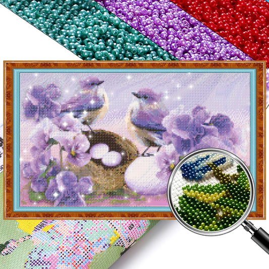 Full Embroidery Beads Printed 9CT Animal Cross Stitch Kit Home Art Craft Bead Embroidery Wall Hanging for New Year Gift