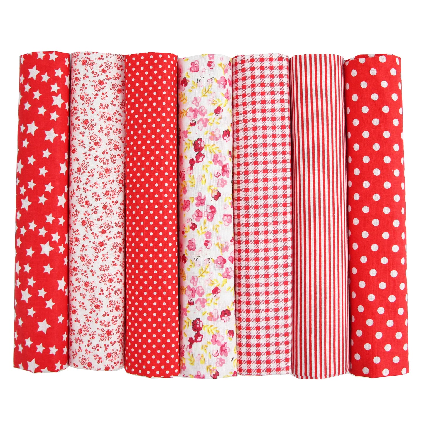 7PCS 25 x 25cm/50 x 50cm Squares Cotton Craft Fabric Cloths for DIY Bundle Patchwork Quilting Sewing Scrapbooking Artcraft