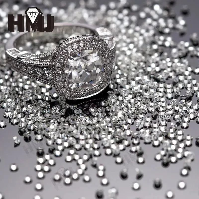 Loose Moissanite Stone Small Size Round Shape 0.8-2.9mm 1.0 Carat D Color VVS1 Clarity Excellent Cut for Jewelry Making Beads