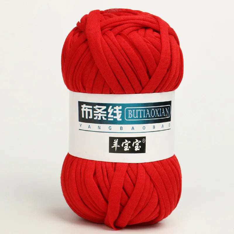 100g/pc Crocheting T Shirt Thick Soft Cloth Yarn for Hand Knitting Crochet Line Woven Handbag Blanket Thick Yarn Flat thread