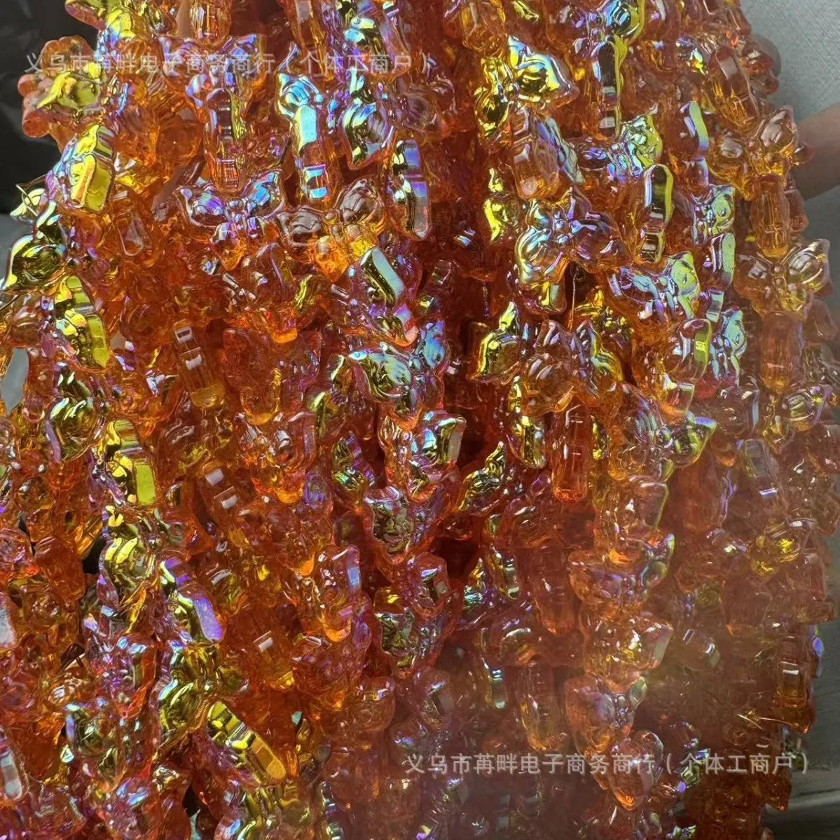 14MM Crystal Butterfly Beads Accessories for DIY Bracelet Necklace Earrings Hair Decorations Clothing Accessories