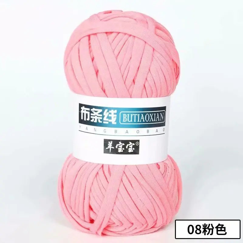 1Pc 100g T Shirt Thick Soft Cloth Yarn for Hand Knitting Crochet Woven Handbag Blanket Thick threads DIY mat slipper basket line