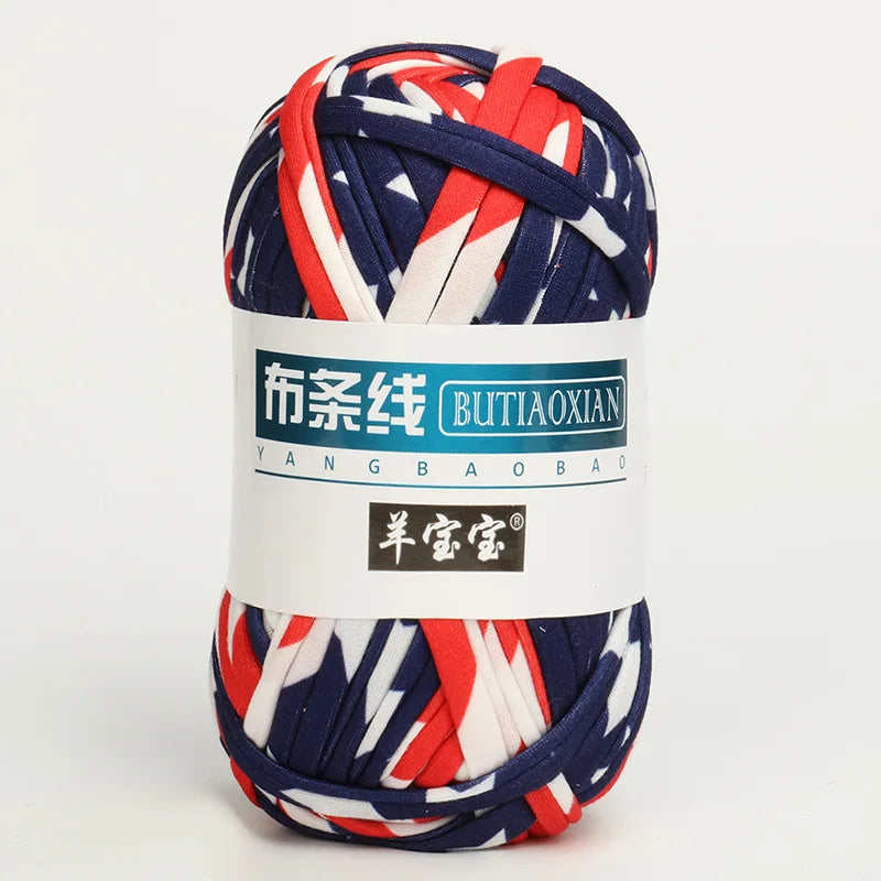 100g/pc Crocheting T Shirt Thick Soft Cloth Yarn for Hand Knitting Crochet Line Woven Handbag Blanket Thick Yarn Flat thread