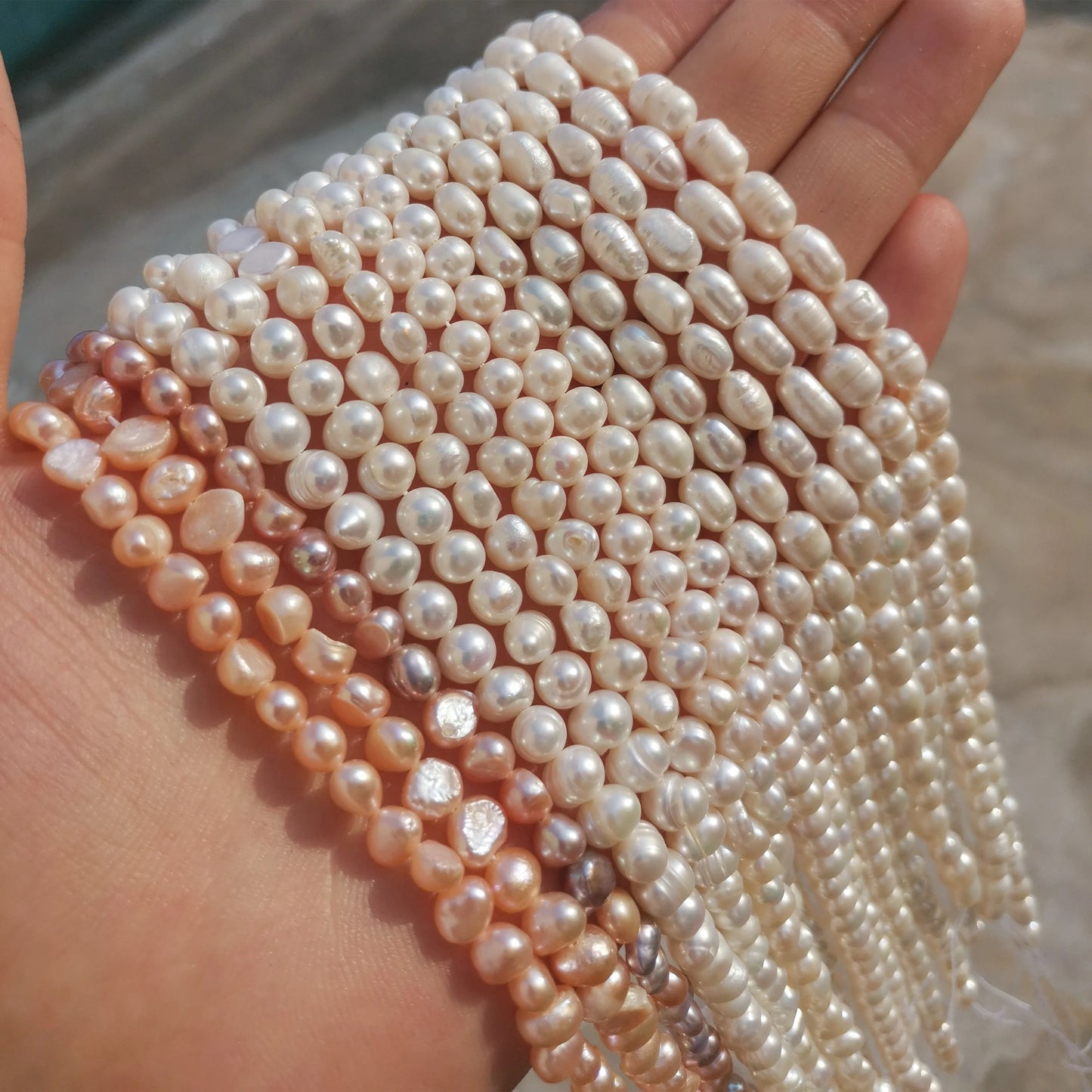 Natural Freshwater Pearls Beads High Quality Irregular Potato Shape Punch Pearls Beads For Jewelry Making DIY Necklace Bracelet