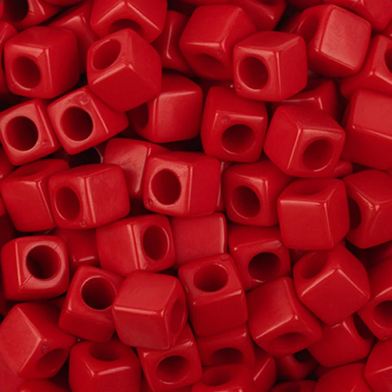 100Pcs/Lot Trendy  Acrylic Square Alphabet Beads Large Hole Letter Loose Spacer Bead Jewelry Handmade Bracelet Making Supplies