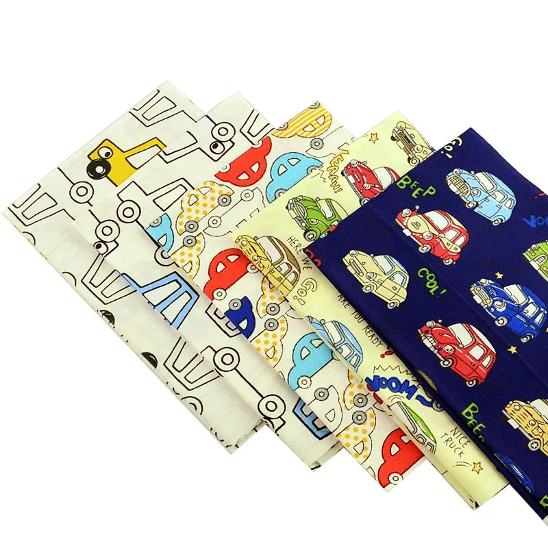 Teramila 5 PCS/Pack Cotton Fabirc Flower Printed Cloth For Hair Bows Sewing Quilt Doll Costume, Scrapbook Decoration Accessories