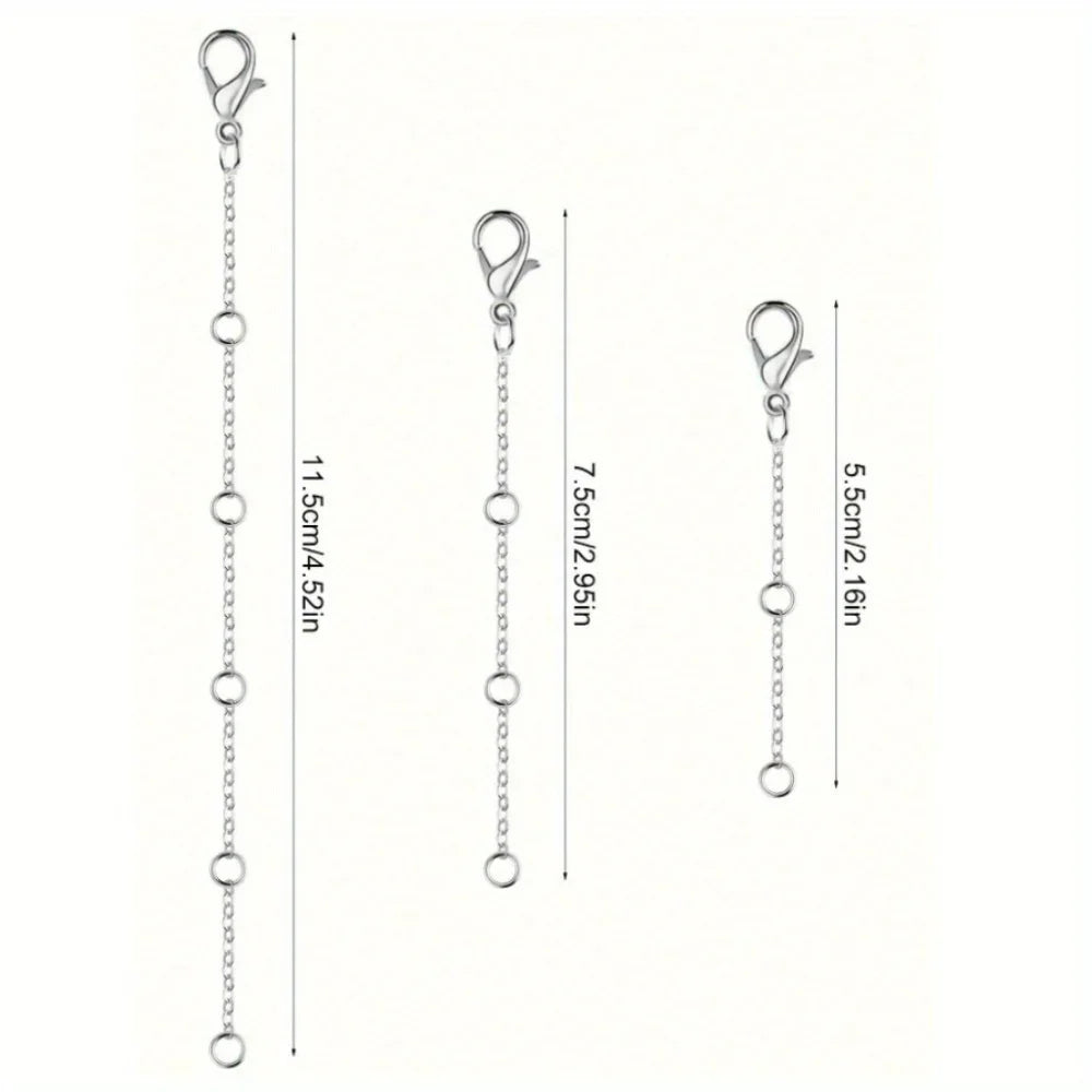 New Lobster Clasp Plus Tail Chain Adjustment Chain Jewelry Extension Chain Simple Necklace Accessories