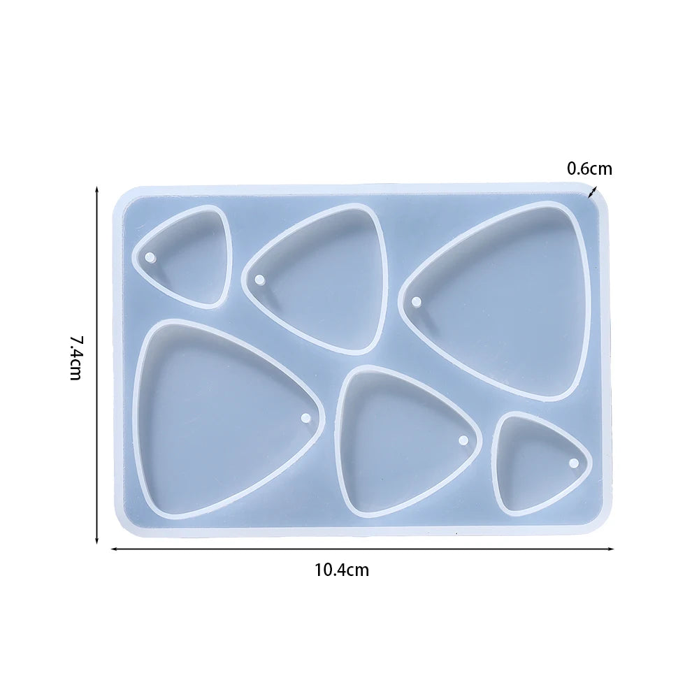 Earring Pendant Silicone Mold Epoxy Resin Jewelry Making Molds Heart Leaves Moon DIY Charms Pendant Mould Creative Jewelry Craft