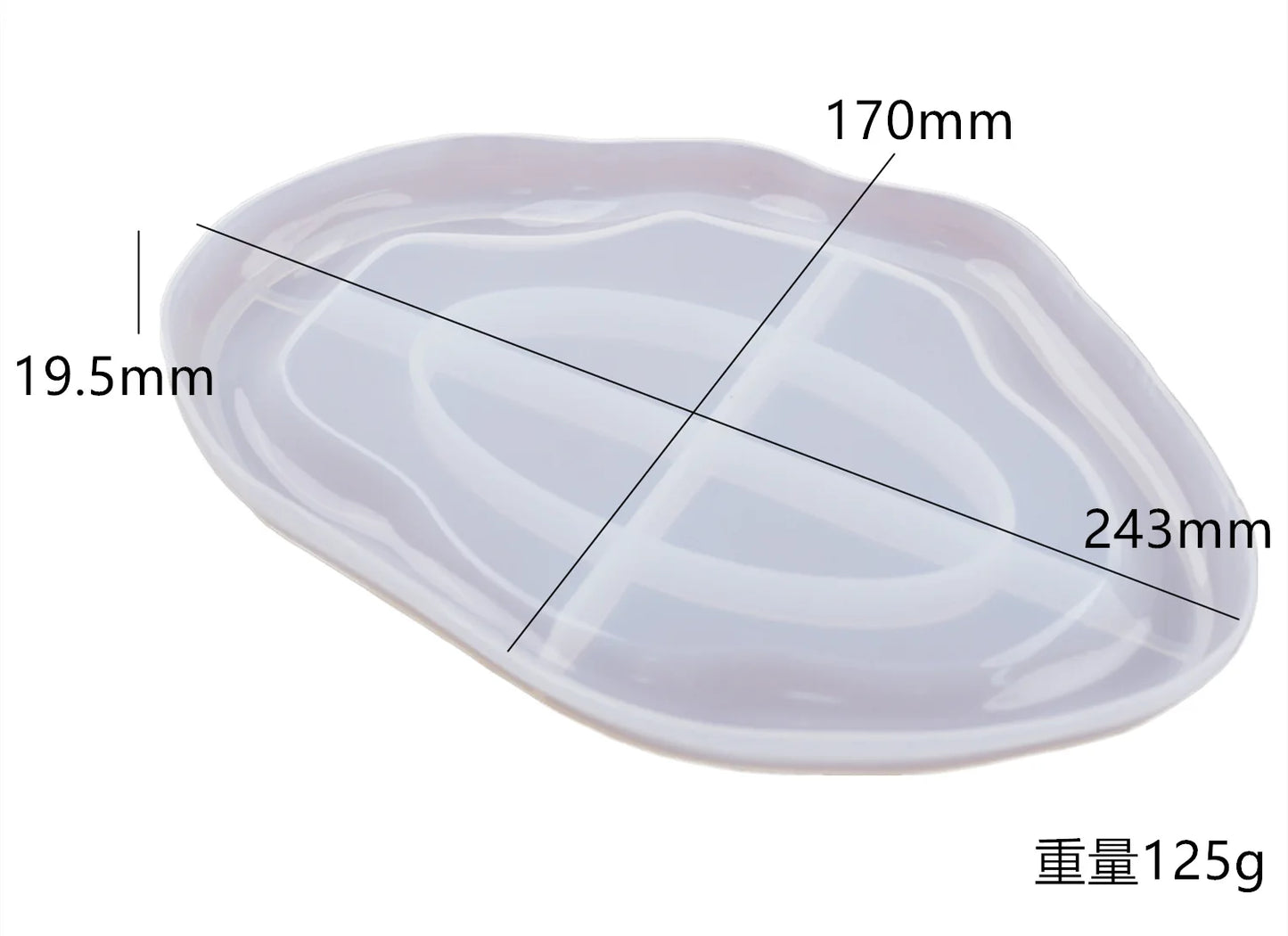 DIY Crystal Silicone Mold Three-layer Fruit Plate Tea Plate Disc Epoxy Resin Molds Cup Pad Mould For Resin Art Home Decoration