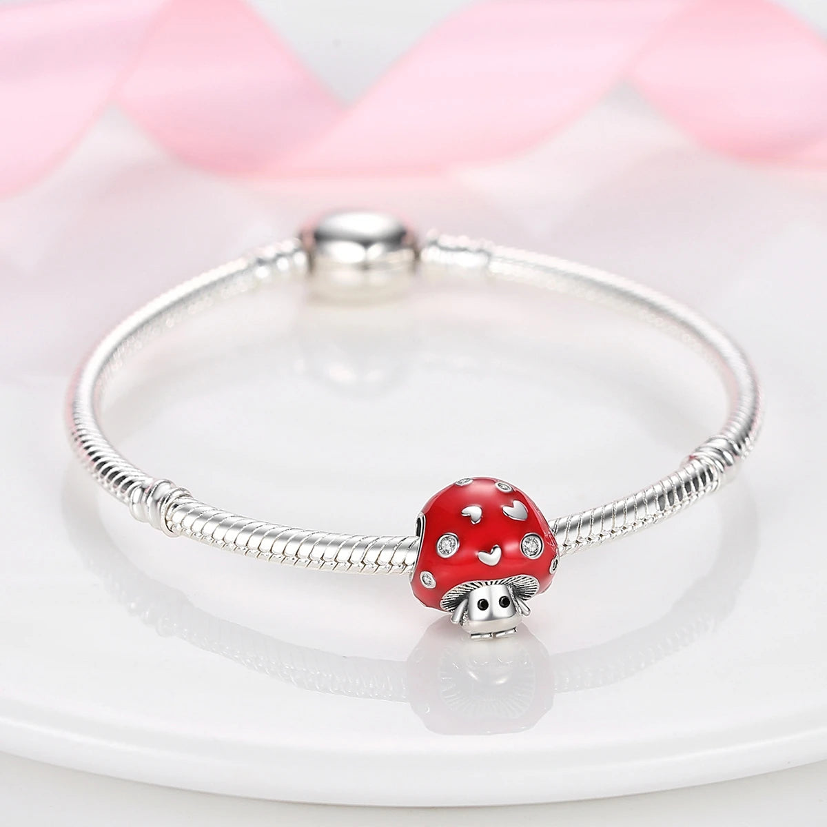 925 Sterling Silver Mushroom Plant Series Charms Beads Fit Original Bracelets S925 DIY Jewelry Fine Gifts Accessories