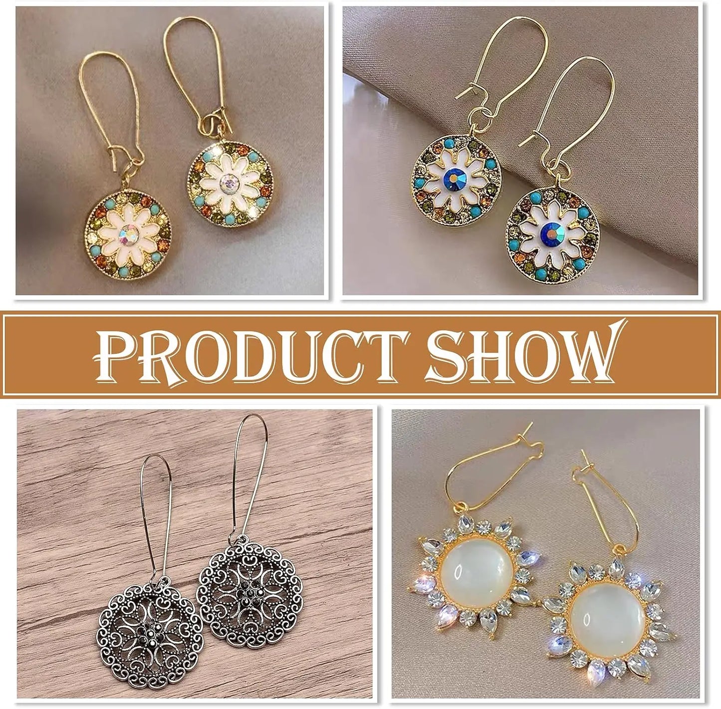 120pcs Earring Hooks Stainless Steel Kidney Ear Wires Interchangeable Dangle Earwire Hooks Gold Silver Mixed Sizes Earring Findi
