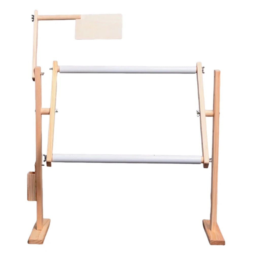 Adjustable Height Wooden Embroidery Rack Stand Cross Stitch Embroidery Frame Cross Stitch Stand for Stitching Sewing Craft