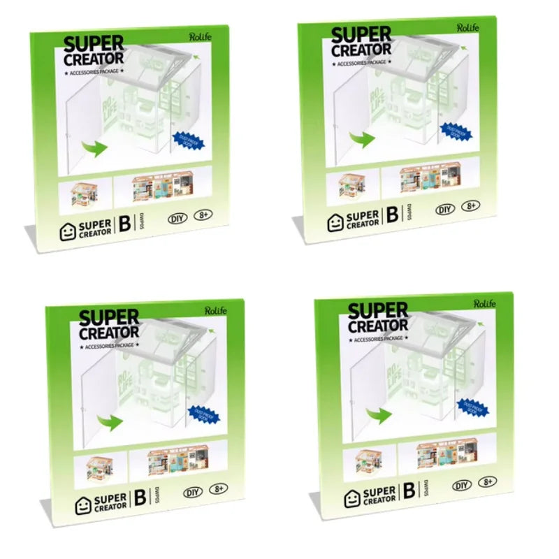 Robotime DIY Miniature Dollhouse Kit with Accessories Model Supply Store Kit with LED to Build Decent Birthday Gift