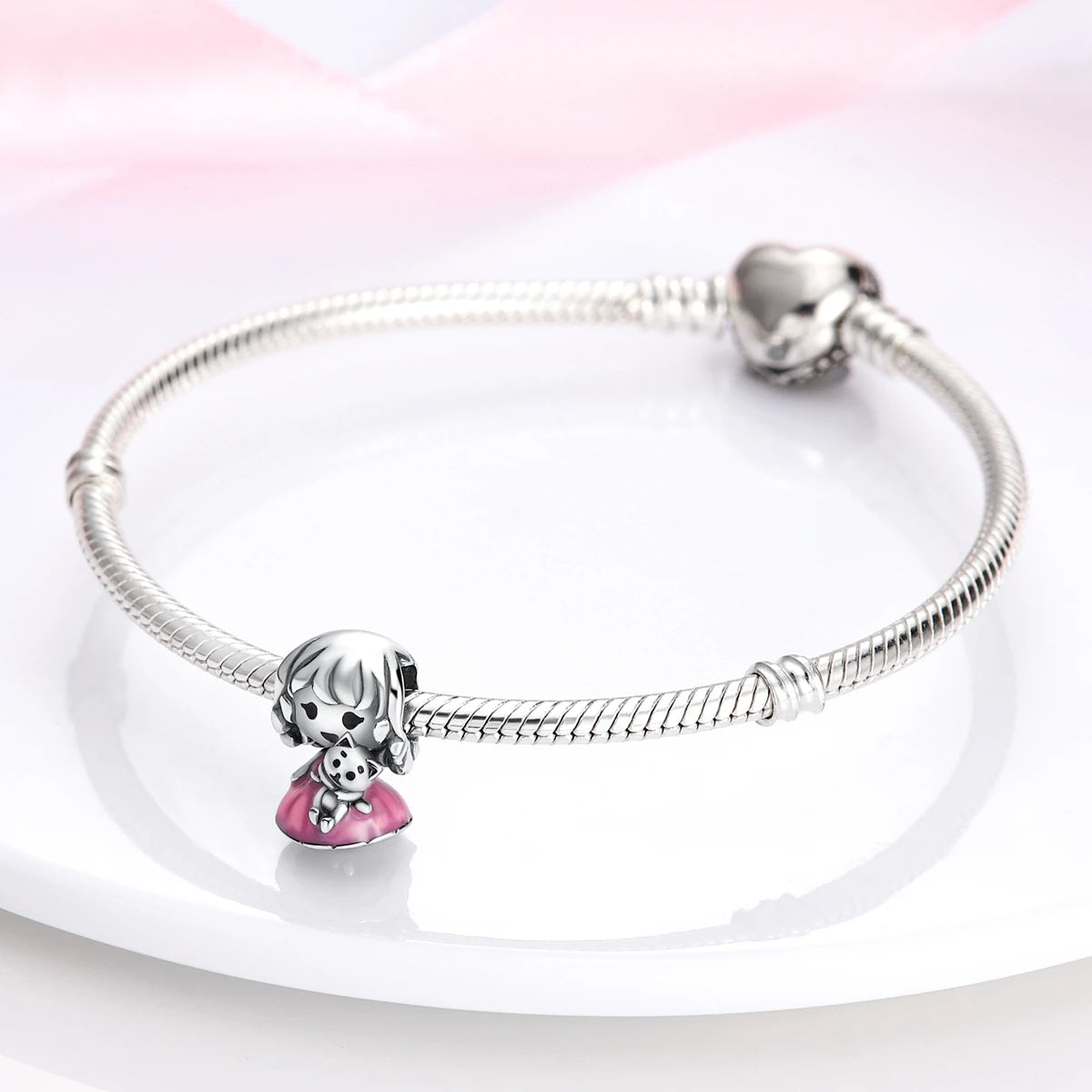 Hot 925 Sterling Silver Sweet Girls Series Charms Beads Fit Original Bracelets S925 DIY Jewelry Fine Gifts Accessories
