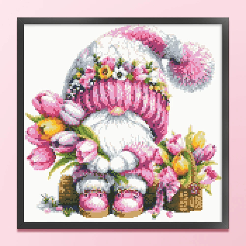 Partial Embroidery Bead 39x39cm Gnome 9CT DIY Cross Stitch Kit for Bedroom Home