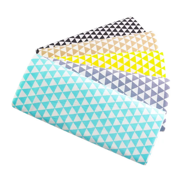 Teramila 5 PCS/Pack Cotton Fabirc Flower Printed Cloth For Hair Bows Sewing Quilt Doll Costume, Scrapbook Decoration Accessories