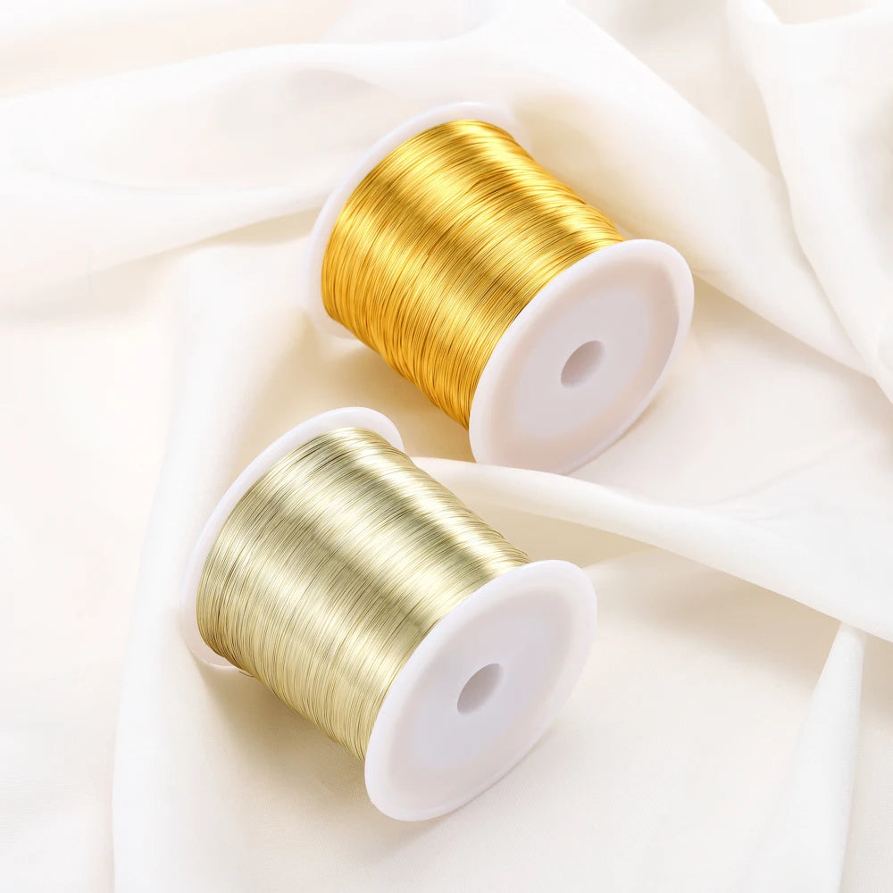 Gold Plated Copper Wire For DIY Handmade Jewelry Making Supplies Jewellery Accessories Beads Materials Wire Wholesale